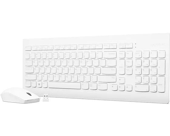 Lenovo Accessories 510 Wireless Combo Keyboard & Mouse (White)-Us English (103p)