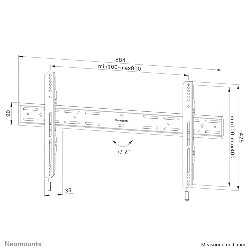 EAN 8717371448882 - Neomounts WL30S-850BL18 soporte para TV 2,18 m (86") Negro imagen 20