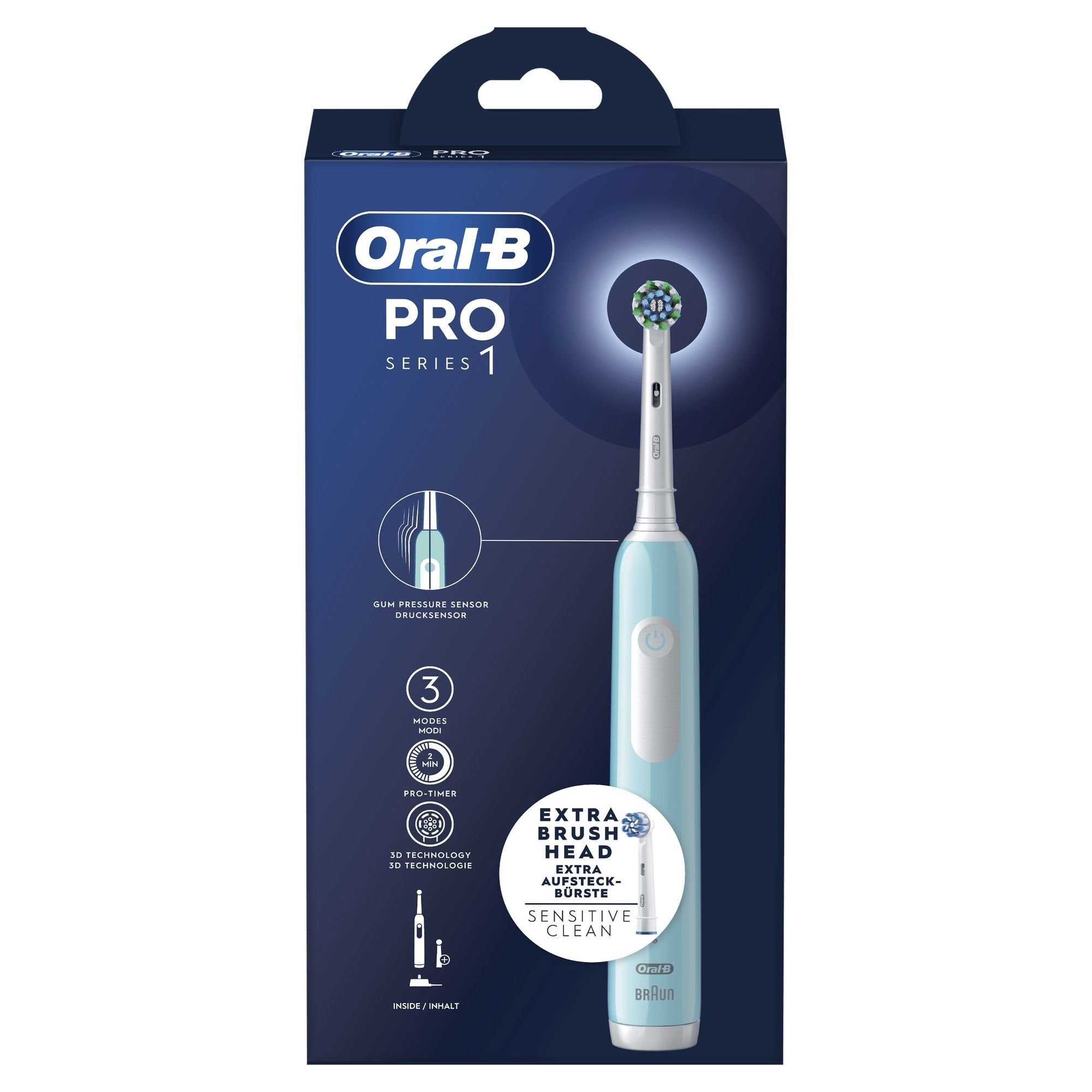 EAN 8006540771914 - Oral-B Pro Series 1 Adulto Cepillo de dientes oscilante Azul, Blanco imagen 3