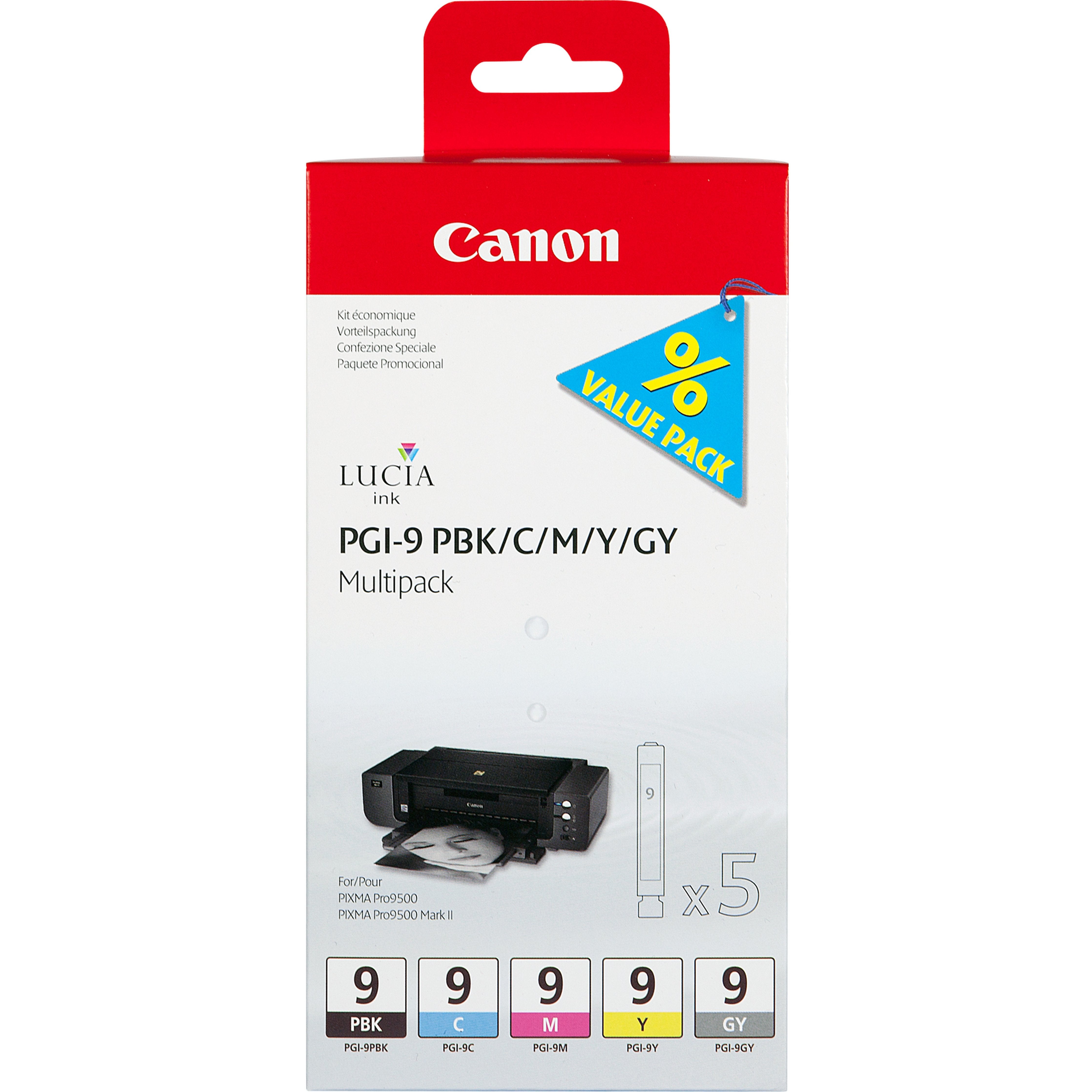 EAN 8714574564340 - Canon 1034B013 cartucho de tinta 5 pieza(s) Original Rendimiento estándar Cian, Gris, Magenta, Foto negro imagen 1