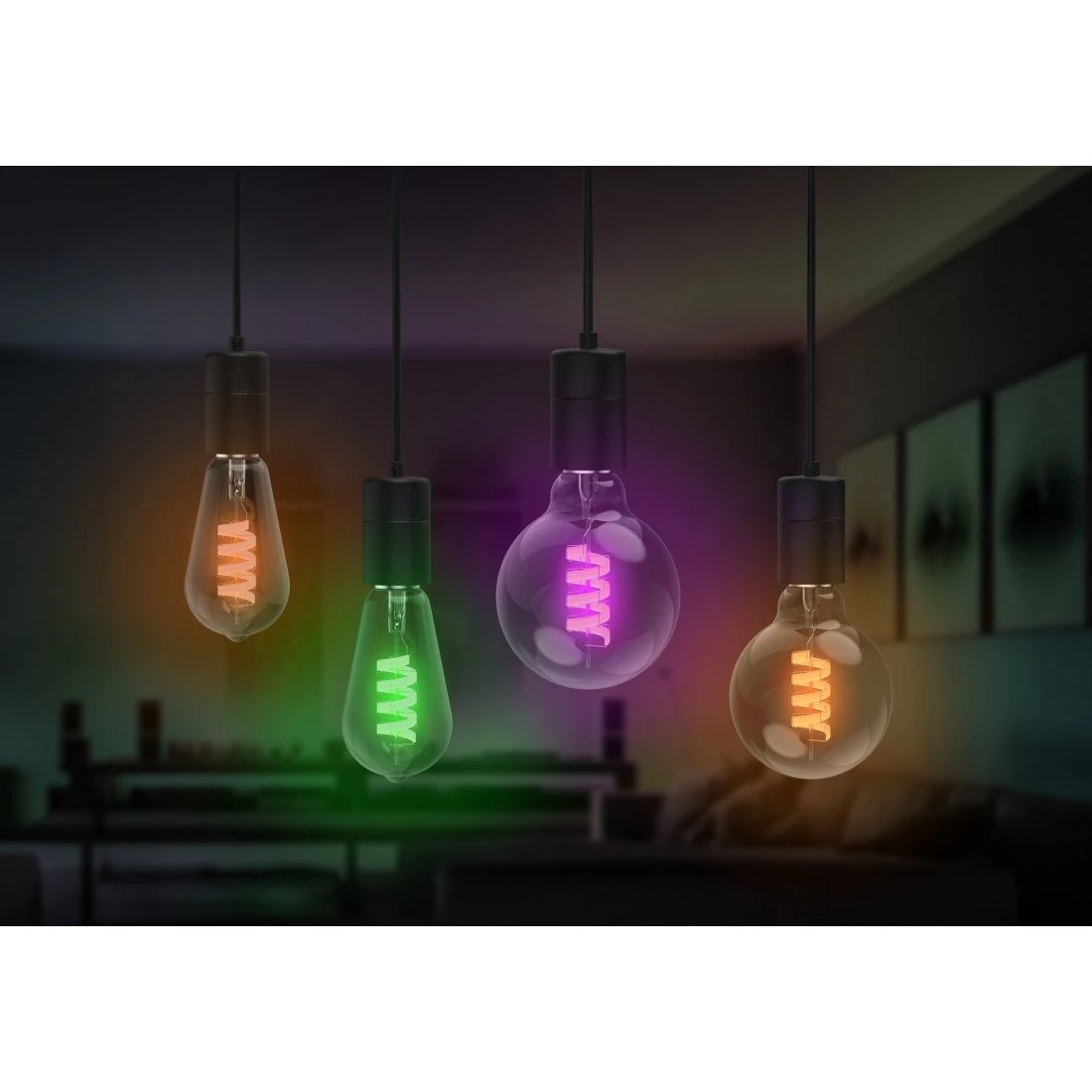 Hama Bombilla Led E27 Inteligente - Potencia 4.9w - Rgbw - Wifi - Compatible Con Asistente De Voz - Control Con App -