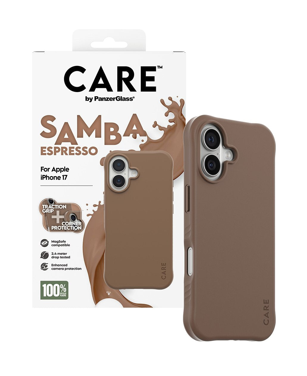 EAN 5715685027116 - PanzerGlass CARE™ by ® Samba Case Espresso w. MagSafe iPhone 17 funda para teléfono móvil Marrón imagen 5