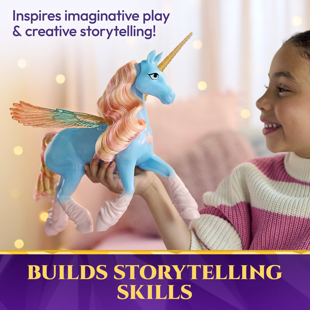 Spinmaster Unicorn Academy - Glow Magic Skywind (Interaktives Unicornio Con Luz Y Soun) 6076377