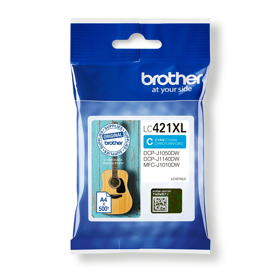 Tinta Original Brother Lc-421xlc Lc421xlc Alta Capacidad Cian