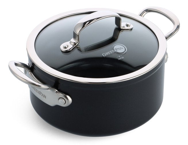 Greenpan Barcelona Pro Kasserolle 24cm Schwarz