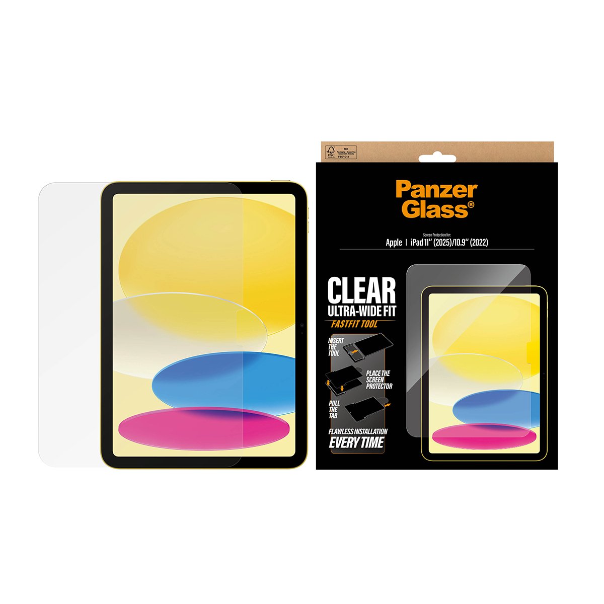 EAN 5715685031410 - PanzerGlass ® Screen Protector iPad 11" (2025) | 10.9" (2022) | Ultra-Wide Fit w. Fastfit tool Protector imagen 2