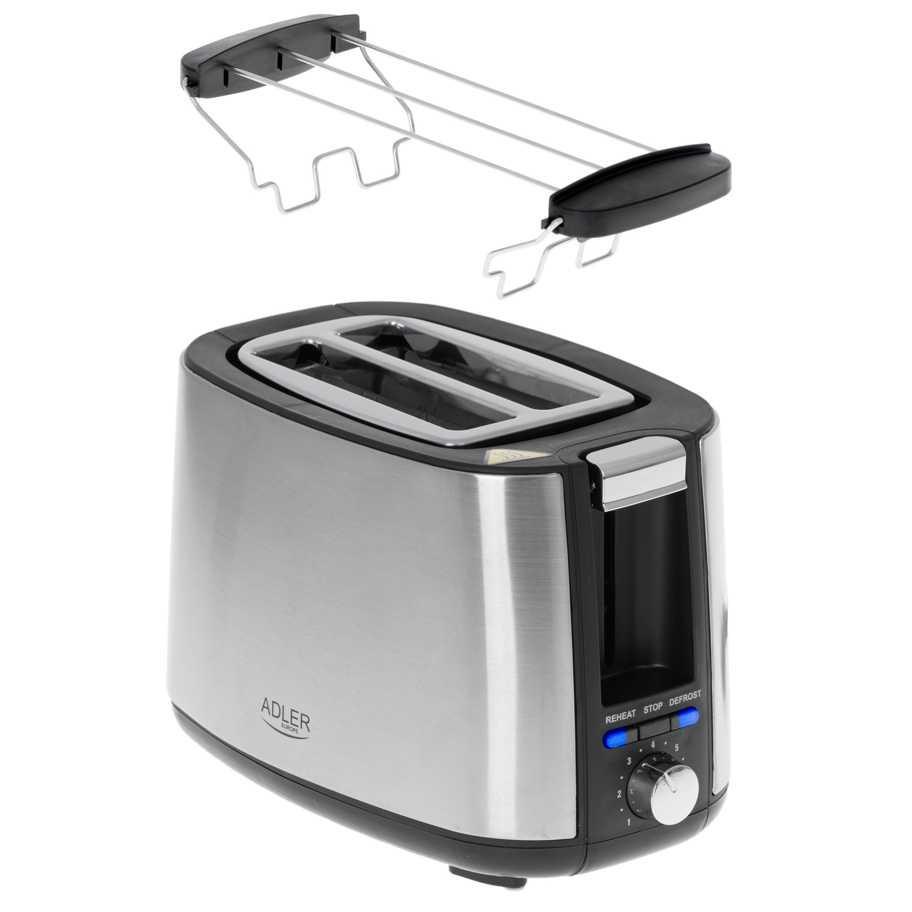 EAN 5903887802154 - Adler AD 3214 tostadora 7 2 rebanada(s) 900 W Plata imagen 6