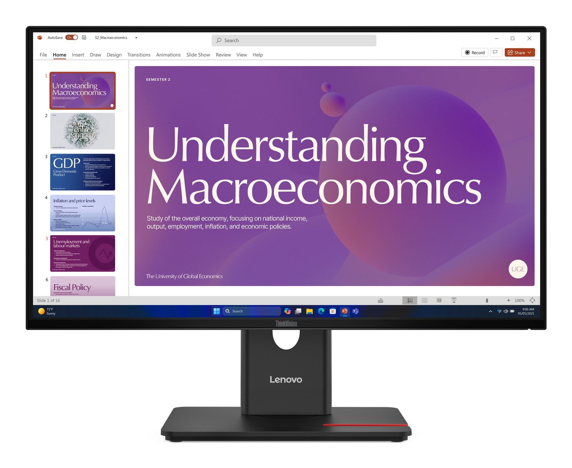 EAN 0198156725684 - Lenovo ThinkVision T24D-40 pantalla para PC 60,5 cm (23.8") 1920 x 1080 Pixeles Full HD LCD Negro imagen 1