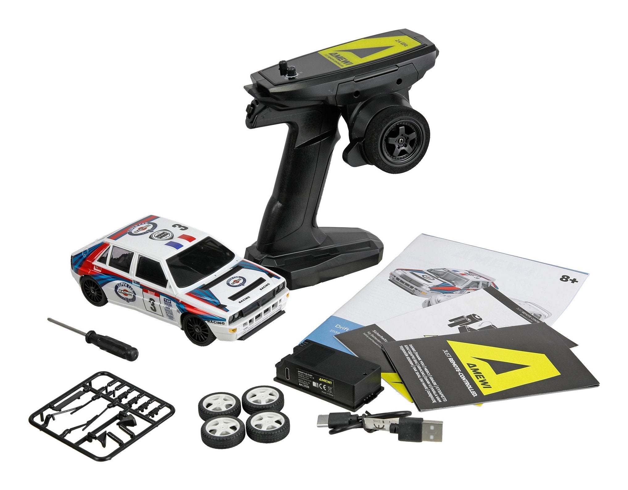 Amewi Rc Drift Sport Lr28 4wd 1:28 Rtr Blanco