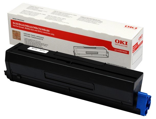 Oki Toner B430 / B440 / Mb460 / Mb470 / Mb480l 7.000 Pag. Negro
