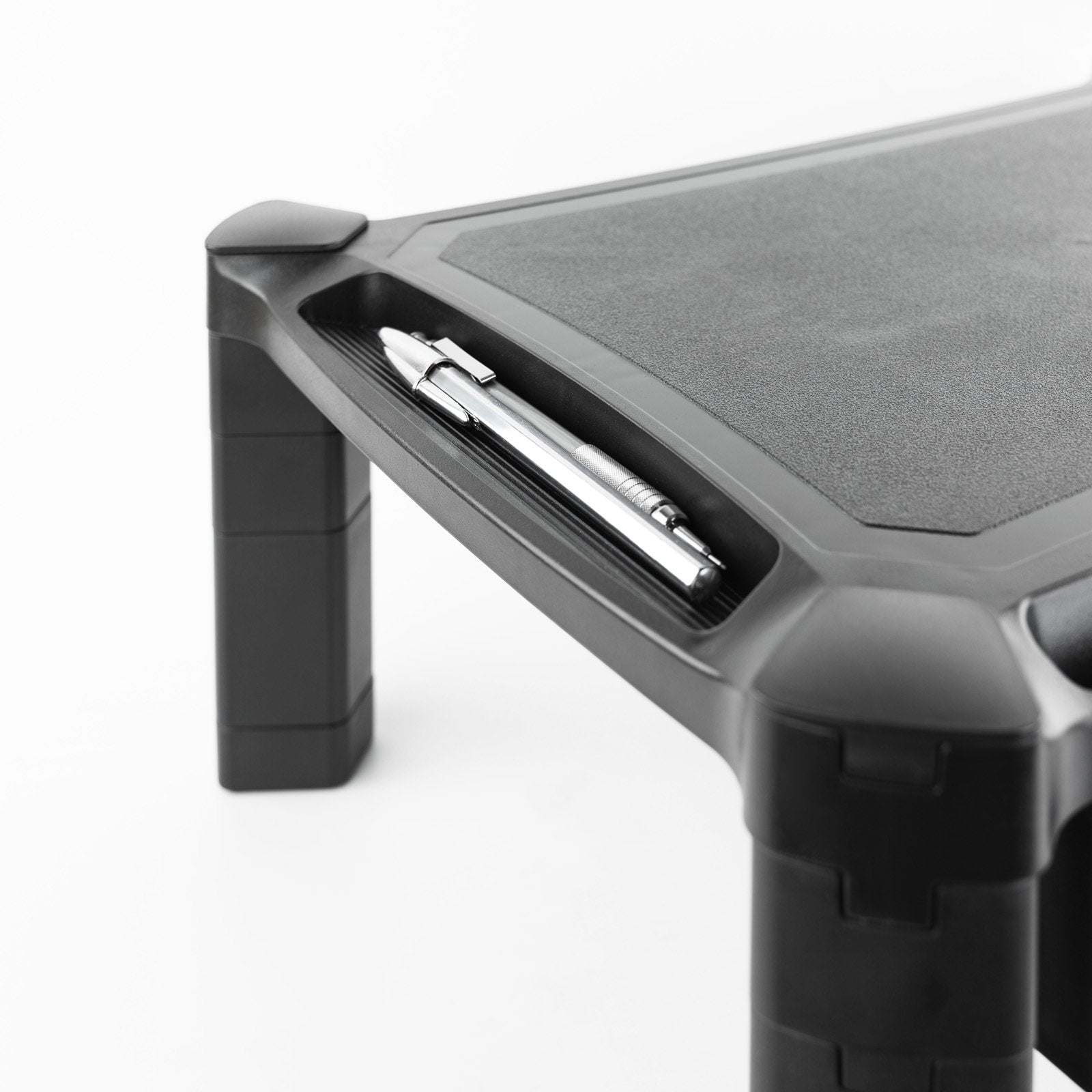 Tooq Soporte Elevador Con Cajon Para Monitor O Portatil - Regulable En Altura - Peso Max 10kg - Negro