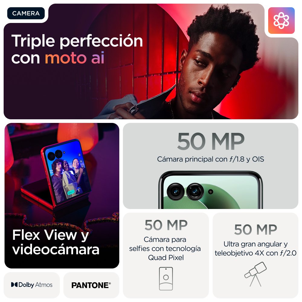 EAN 840023293221 - Motorola razr 60 ultra 17,7 cm (6.96") SIM doble Android 15 5G USB Tipo C 16 GB 512 GB 4700 mAh Azul, Verd imagen 33