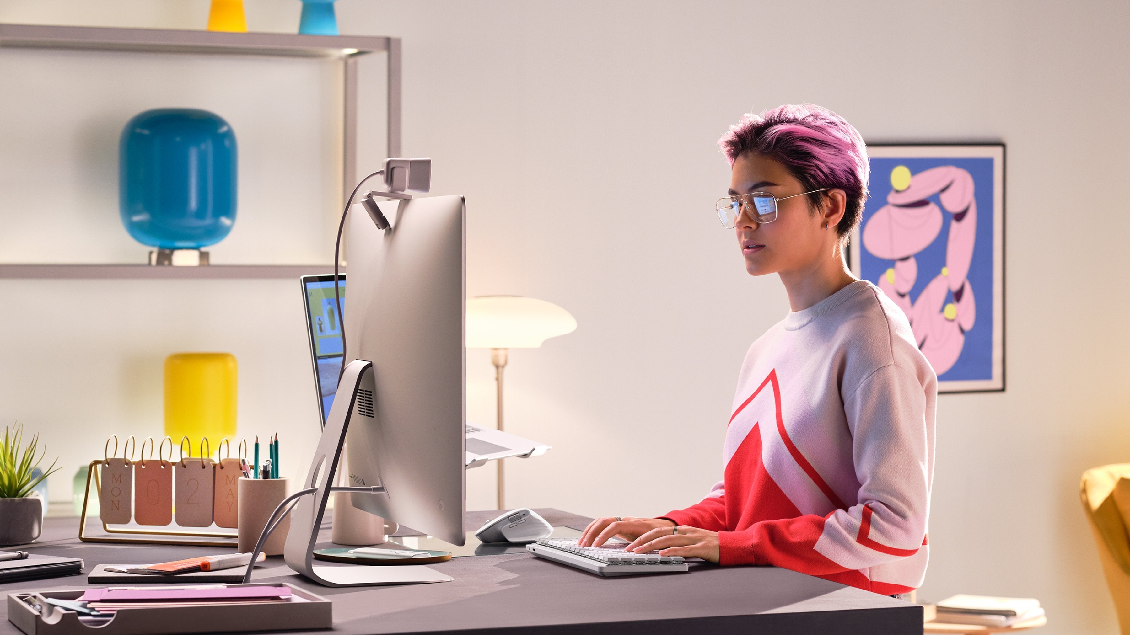 Teclado Ingles Logitech Mx Mini Mechanical For Mac Bluetooth Qwerty Internacional De Ee.Uu. Gris, Blanco