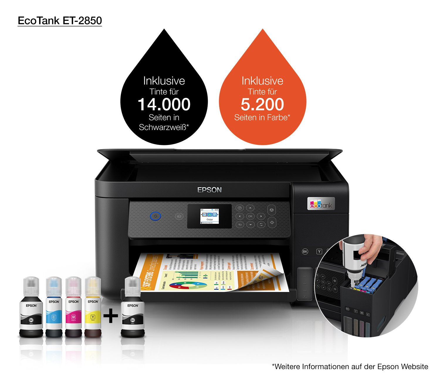 EAN 8715946686370 - Epson EcoTank ET-2850 Inyección de tinta 5760 x 1440 DPI 33 ppm Wifi imagen 17