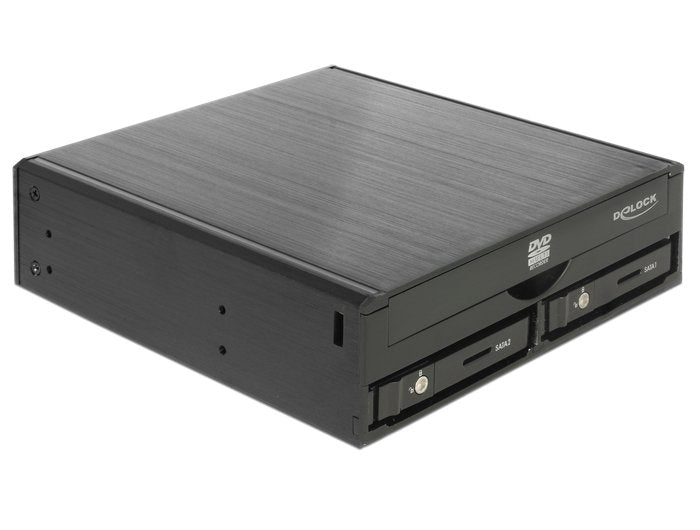 Delock Bastidor Móvil De 5.25" Para 1 X Unidad Delgada De 5.25? + 2 X 2.5? Sata Hdd / Ssd