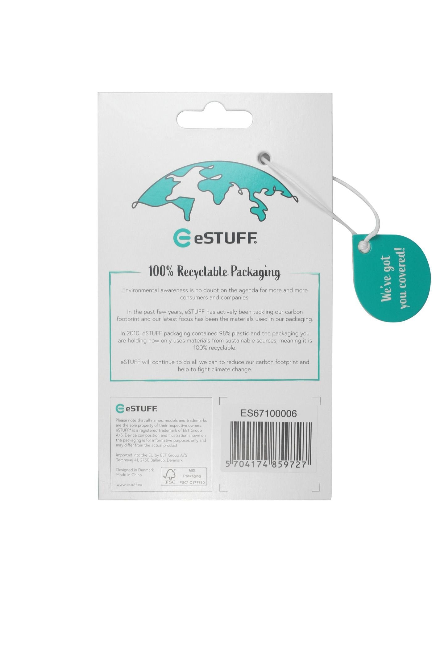 EAN 5704174859727 - eSTUFF ES67100006 funda para teléfono móvil 15,5 cm (6.1") Transparente imagen 3