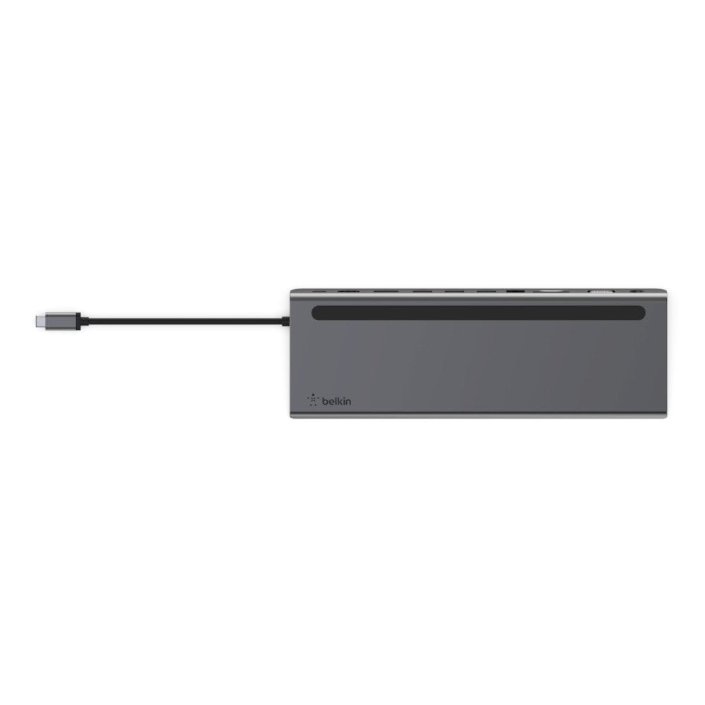 Base Dock Belkin Inc004btsgy Multipuerto Usb-C A Hdmi, Displaypor, Vga, Usb-A, Usb-C, Ethernet, Jack 3,5 Mm Color Gris