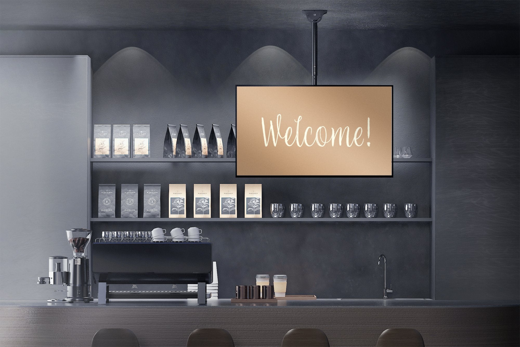 Digitus Deckenhalterung Höv Univers. 37-70'' 50 Kg Max 560-910 Mm Negro