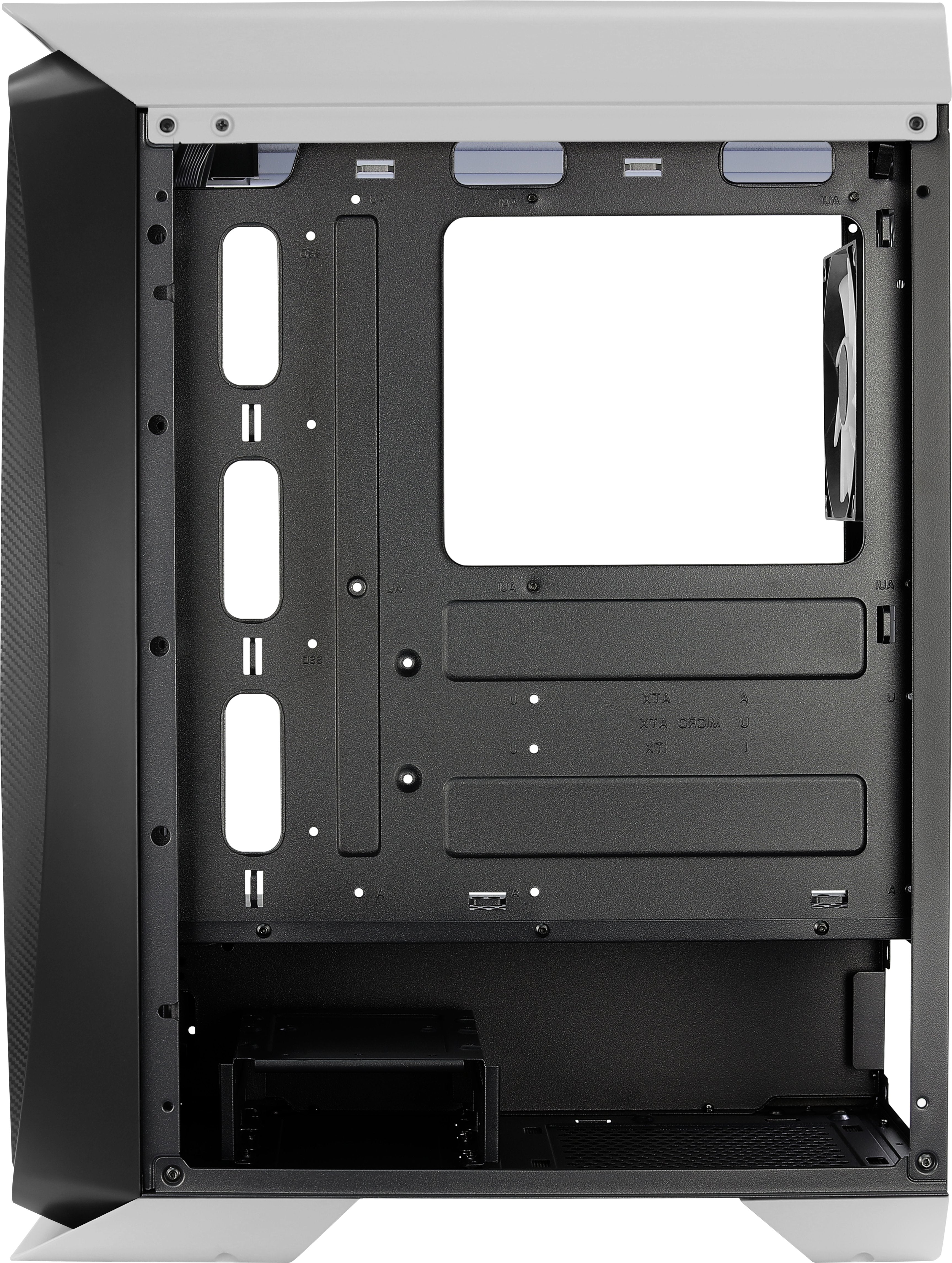 Caja Pc Aerocool Aero One Lateral De Cristal Templado Ventiladores Frontales Incluidos Rgb Colo White Sin Fuente De Alimentacion