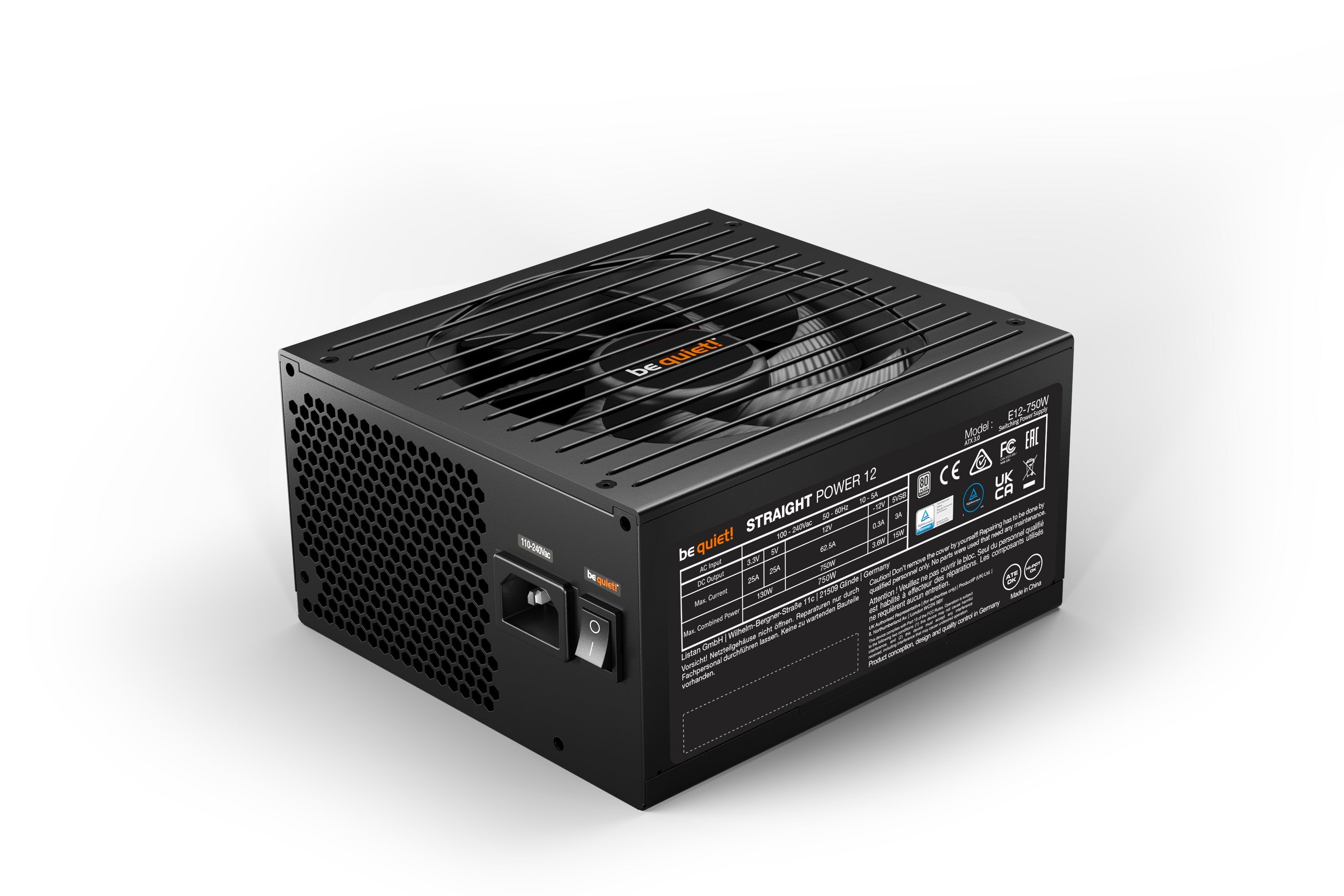 EAN 4260052189412 - be quiet! Straight Power 12 unidad de fuente de alimentación 750 W 20+4 pin ATX ATX Negro imagen 3