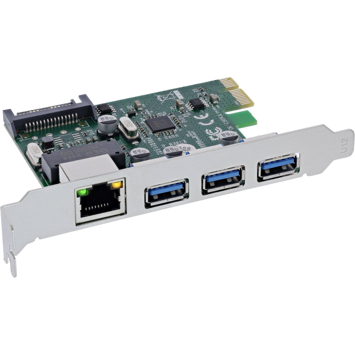 Inline Combokarte Gigabit Red Y Usb 3.2 Gen.1 - 1x Rj45 - 3x Usb-A