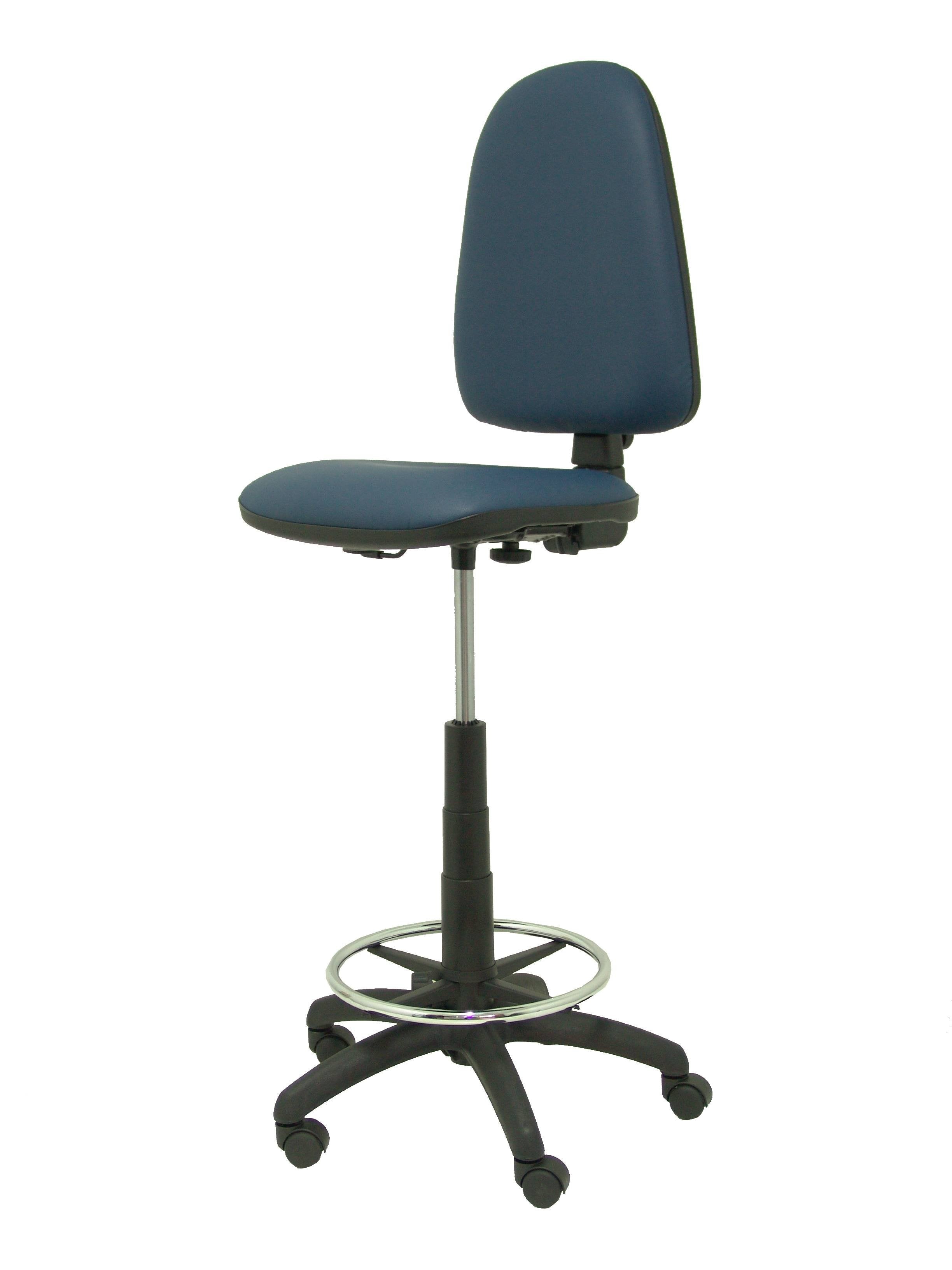 Taburete Ayna Similpiel Azul Marino