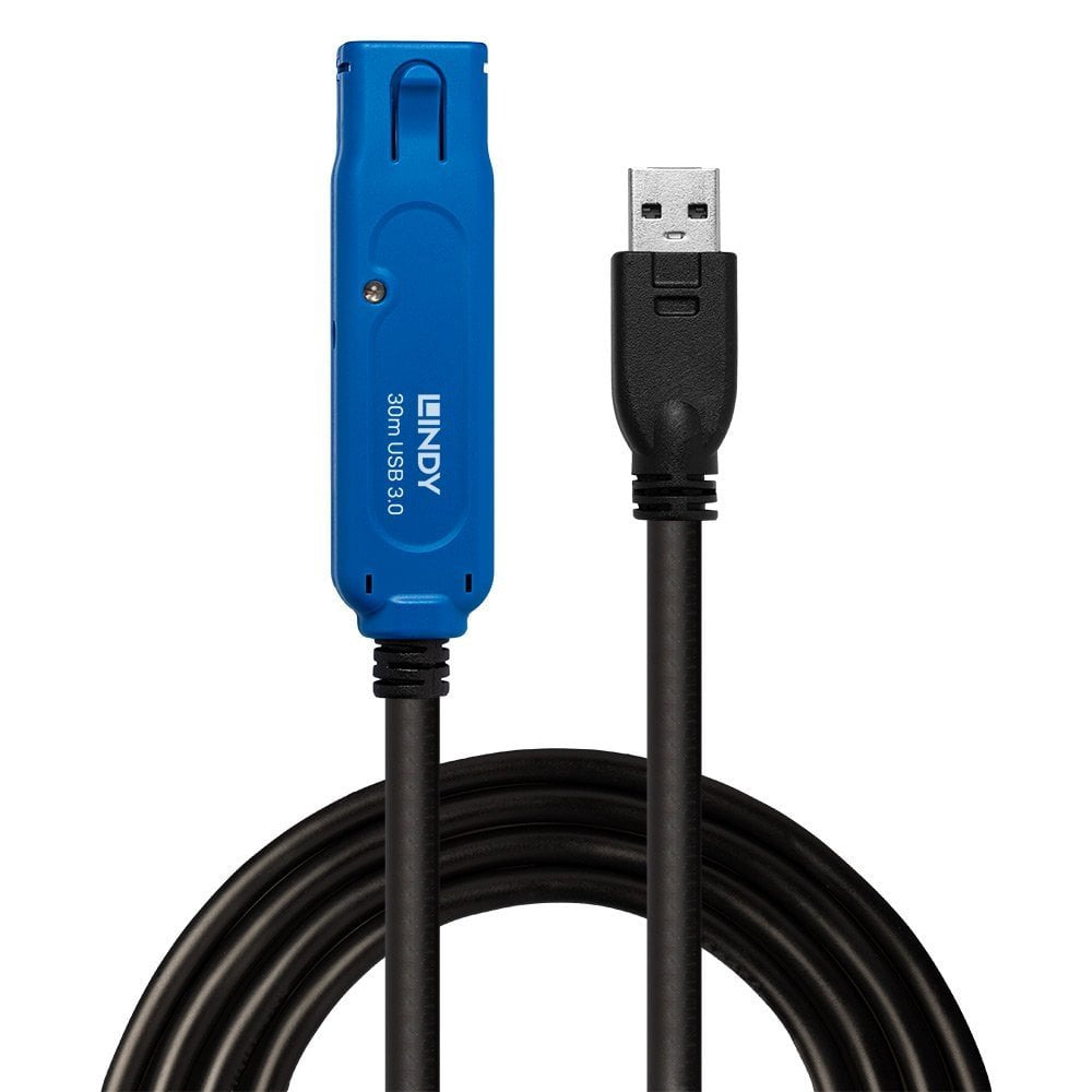 Lindy 43362 Cable Activo Usb 30m Usb 3.2 Gen 1 (3.1 Gen 1) Usb A Negro, Azul