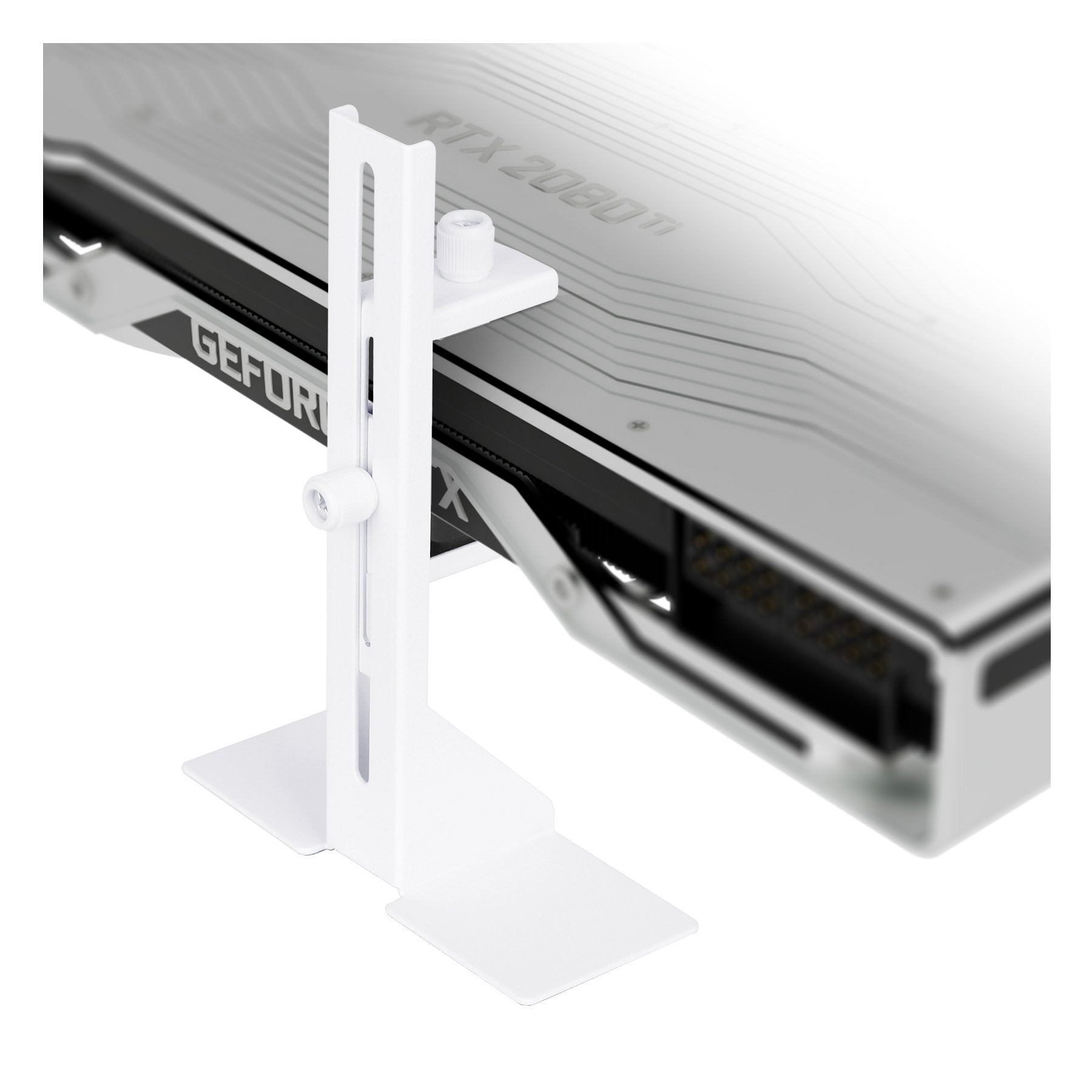 Abysm Soporte De Tarjeta Grafica Gpu - Ajustable En Altura - Blanco