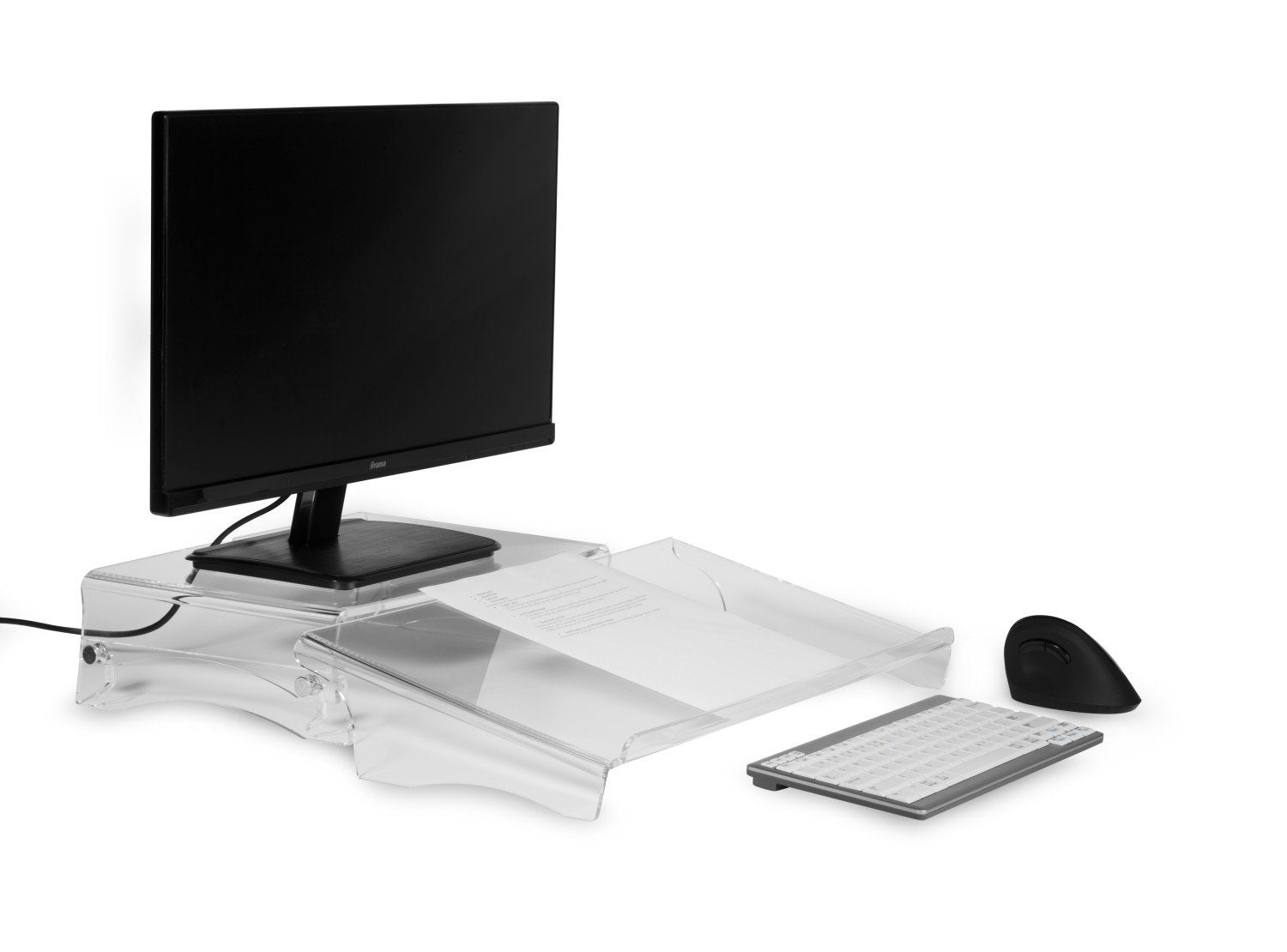 EAN 8719274673194 - BakkerElkhuizen Q-riser 110 61 cm (24") Escritorio Transparente imagen 5