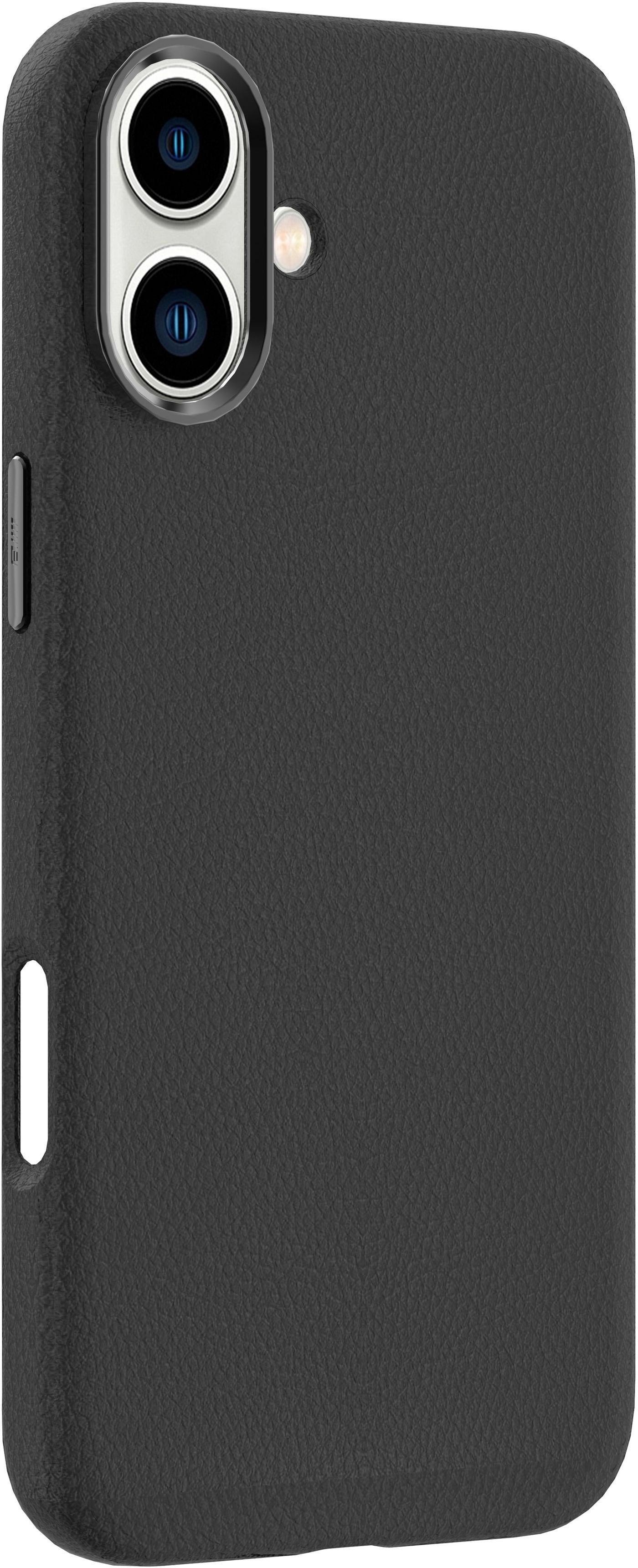 Infinite Venice Iphone 16 Black Leather Magnetic Cover.