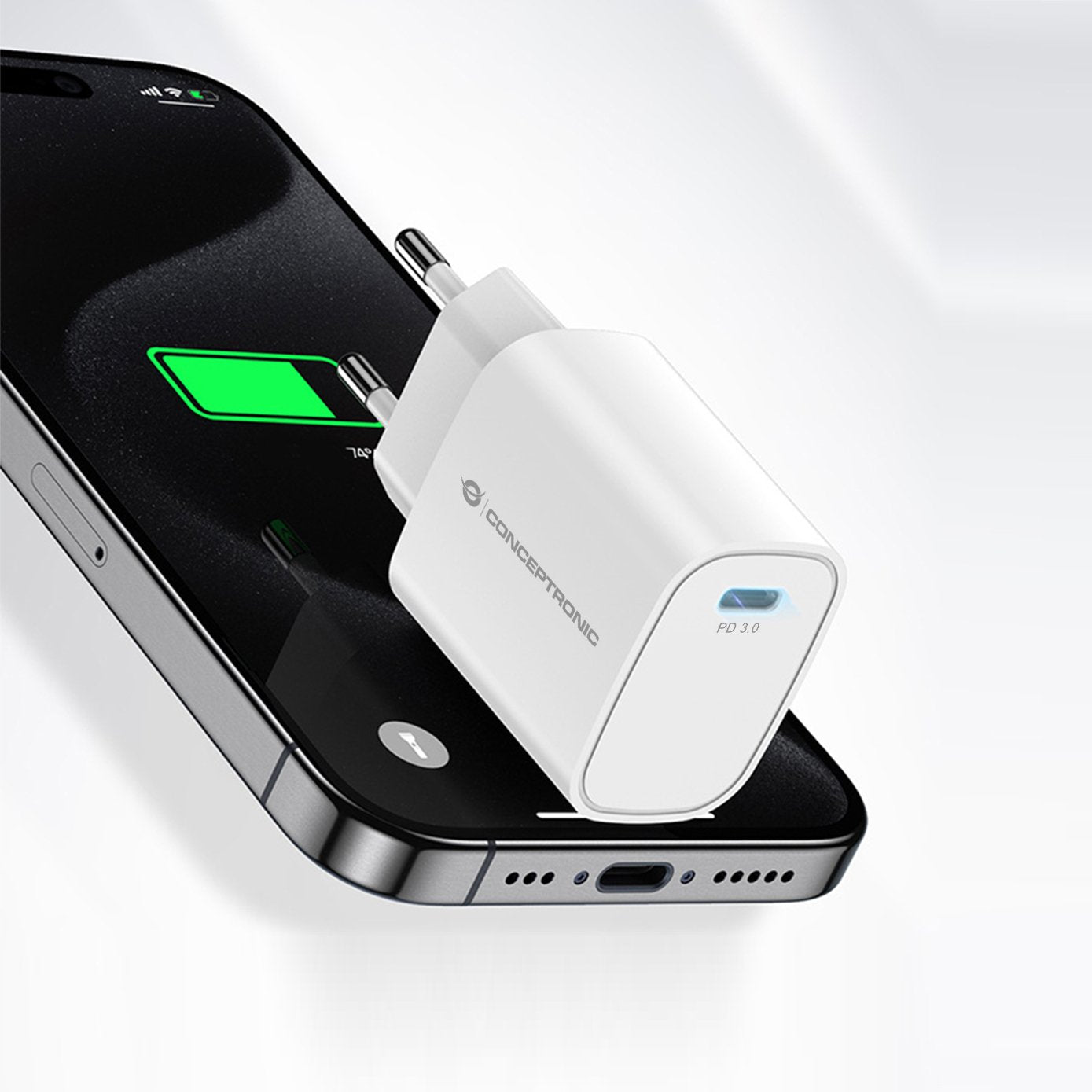 Conceptronic Cargador 1port 20w,1xusb-C Desk Pd Ws