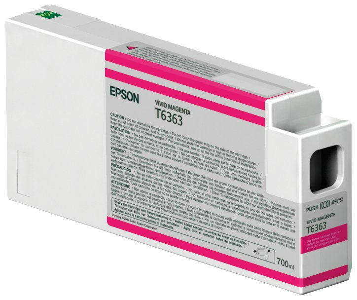 EAN 0010343870833 - Epson Singlepack Vivid Magenta T636300 UltraChrome HDR 700 ml cartucho de tinta 1 pieza(s) Original imagen 1