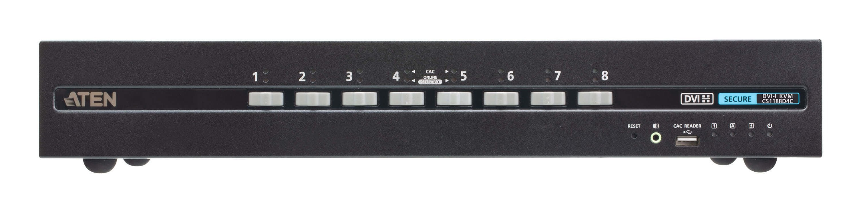 8-Port Usb - 4k Dvi Secure Kvm Switch With Card Reader (Psd Pp V4.0 Compliant)