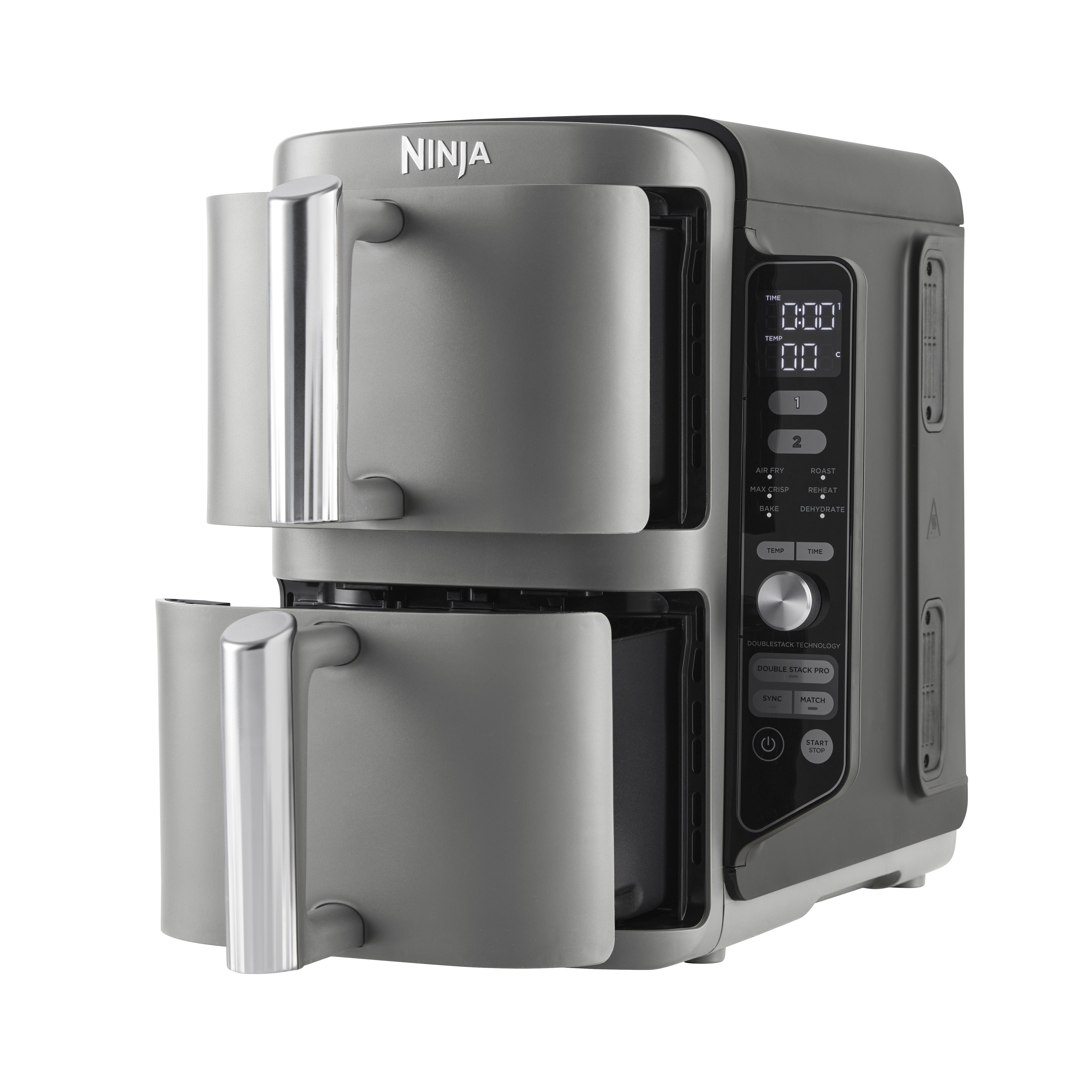 EAN 0622356280822 - Ninja SL400EU freidora Doble 9,5 L 2470 W Freidora de aire caliente Negro, Gris imagen 1