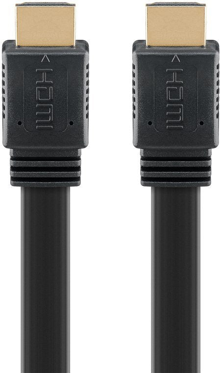 Goobay High Speed Hdmi 2.1 Flachcable Mit Ethernet 8k / 60 Hz (Negro, 3 Meter, 48 Gbit/S) 77145