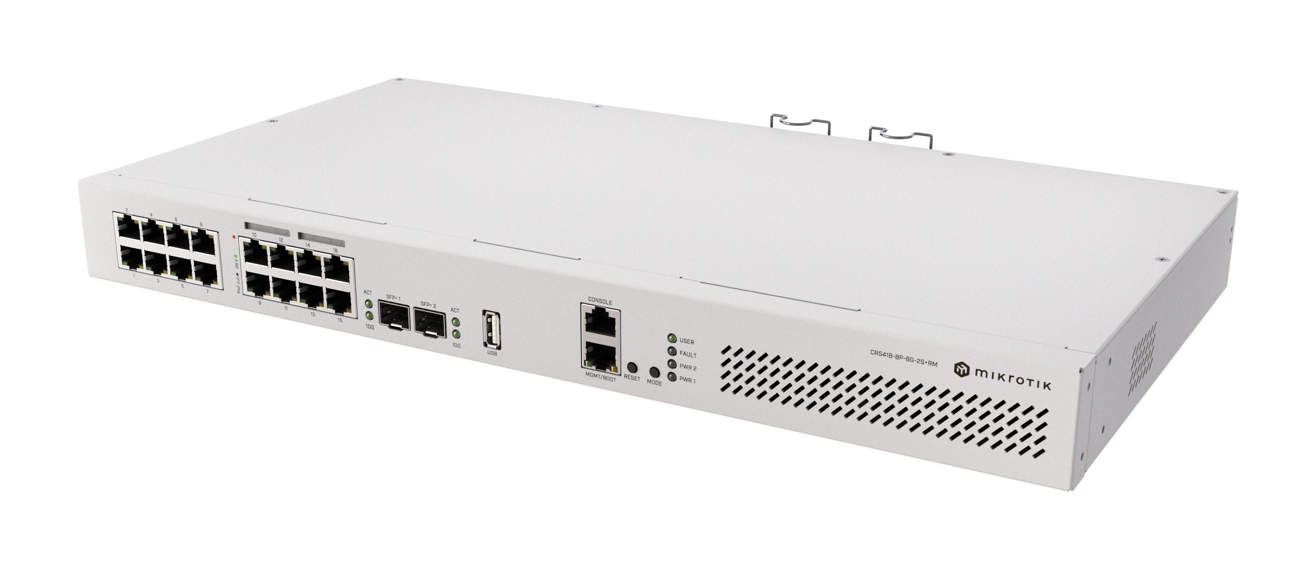 EAN 4752224008817 - Mikrotik CRS418-8P-8G-2S+RM Cloud Router/Sw L2/L3 Gigabit Ethernet (10/100/1000) Energía sobre Ethernet ( imagen 1