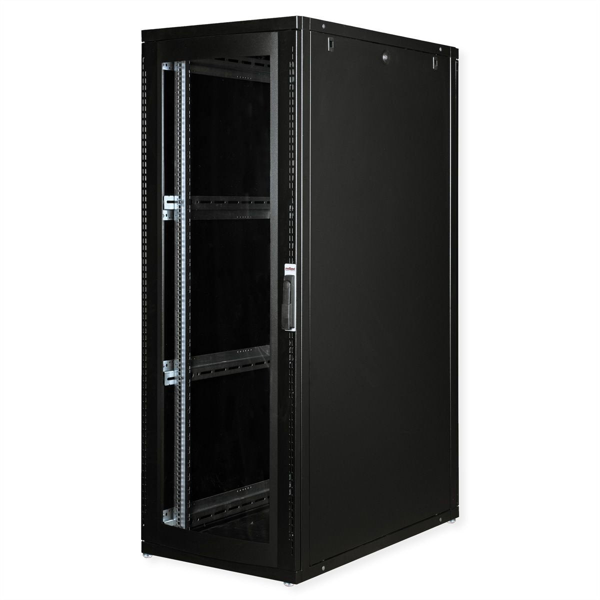 Roline 19-Zoll Serverschrank Pro 36 He, 600x1000 Bxt Schwarz Plexiglas