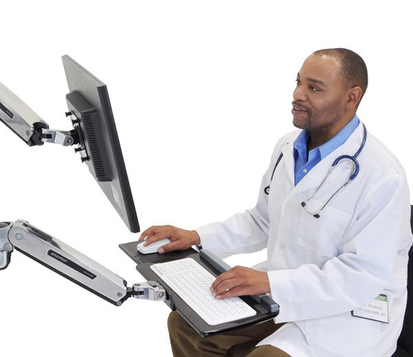 Ergotron Lx Kit De Montaje (Brazo Con Base Fija Extensión Base Bandeja De Teclado Bandeja Corredera Para Ratón Reposamuñecas Soporte Para Ratón) Para Teclado / Ratón Aluminio Pulido Se Puede Instalar En La Pared Para P/N: 45-353-026