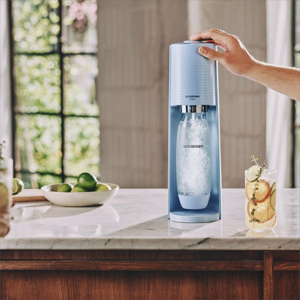 Sodastream Soda Maker Terra Lightblue Qc Con Co2 & 1l Pet Bottle (1012811315)