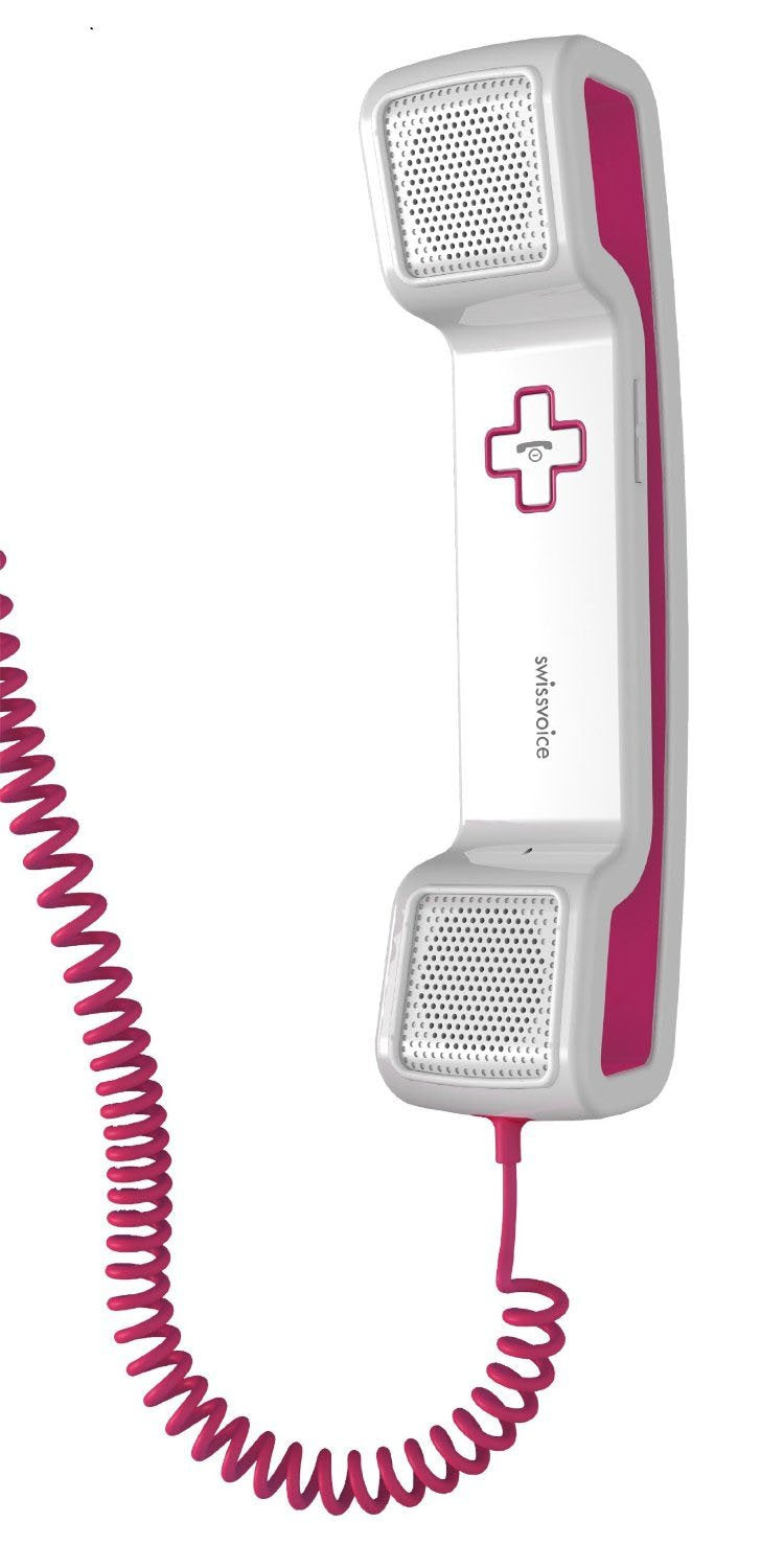 Cornetta Earphone Jack 3.5 Swissvoice Ch05 White Pink
