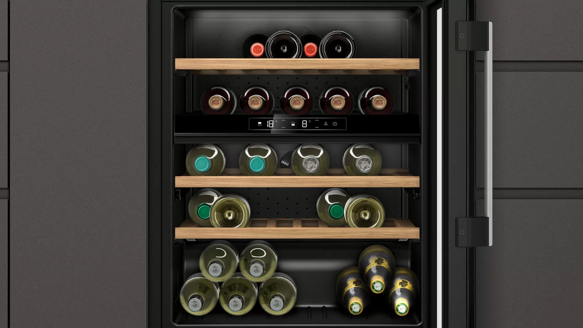Neff Ku9213hg0 N 70, Enfriador De Vino (Negro, 2 Zonas De Temperatura) Ku9213hg0