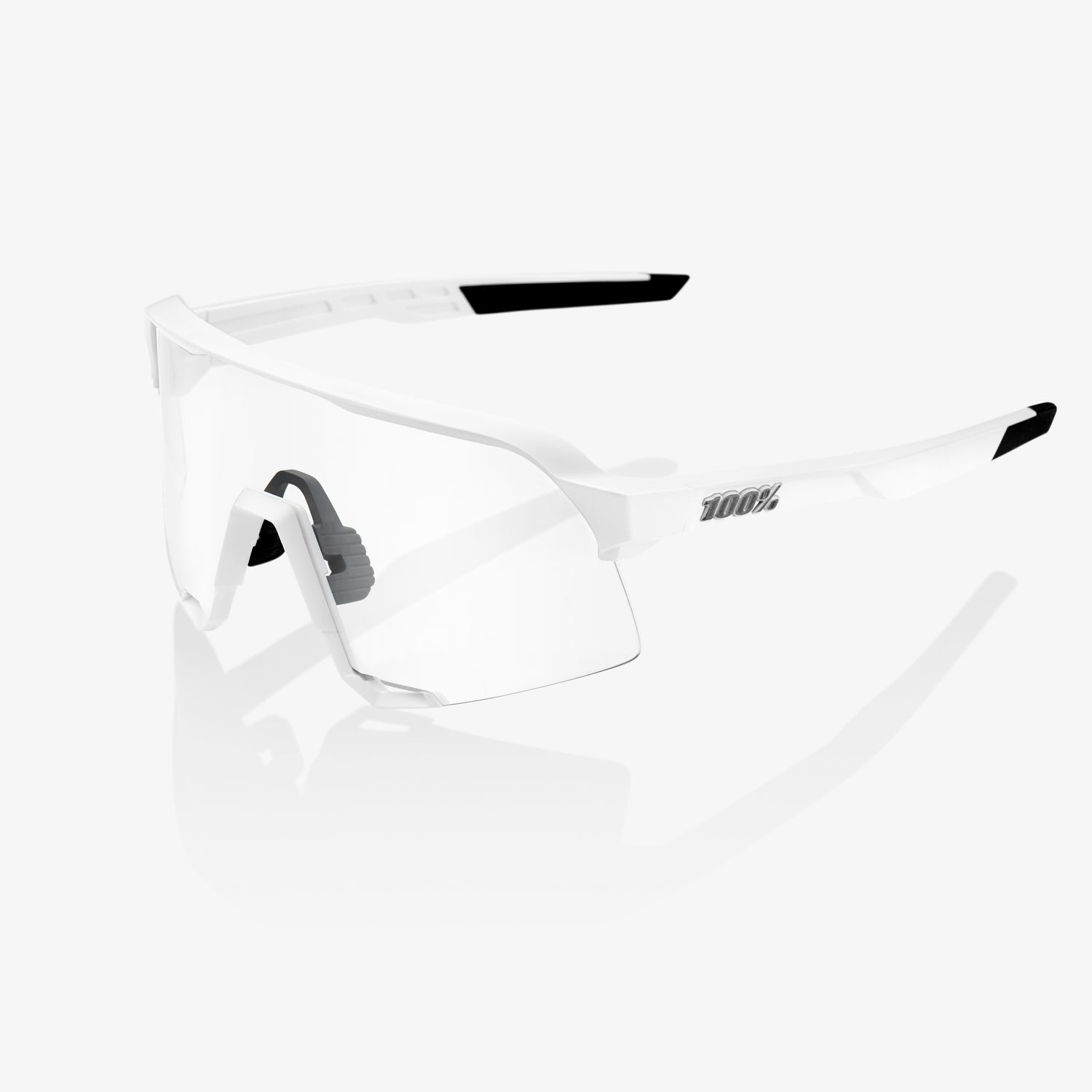 100% S3 - Hiper Mirror Lens Matte White Hiper Silver