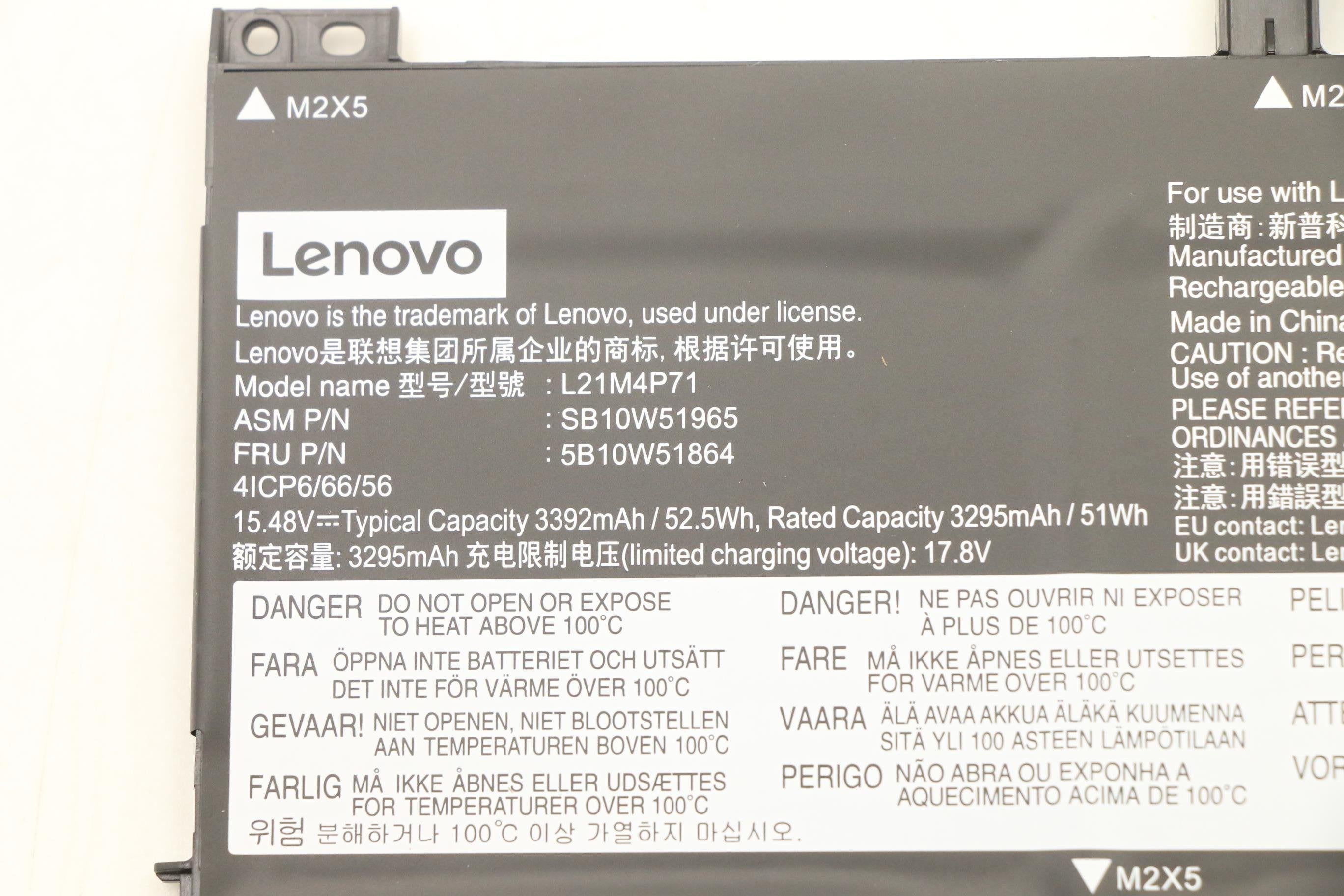EAN 5715063275733 - Lenovo 5B10W51864 refacción para laptop Batería imagen 4