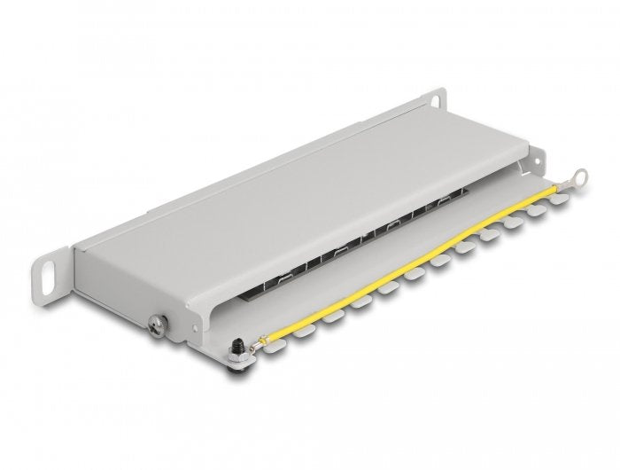 Delock Panel De Conexiones De 10" De 8 Puertos Cat.6a 0,5u Gris