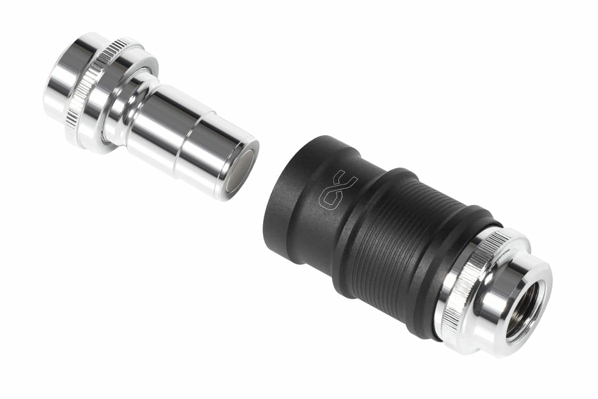 Alphacool Es Cierre Rápido Blh1a Pushin Set Ig-Ig, Conexión Negro (Mate)/Cromo 13857