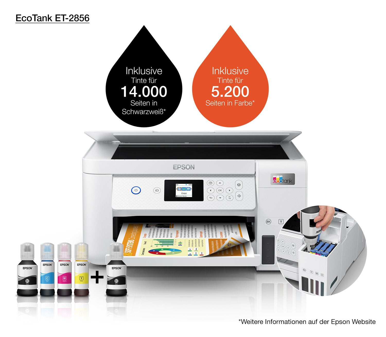 EAN 8715946686387 - Epson EcoTank ET-2856 Inyección de tinta 5760 x 1440 DPI 33 ppm Wifi imagen 22