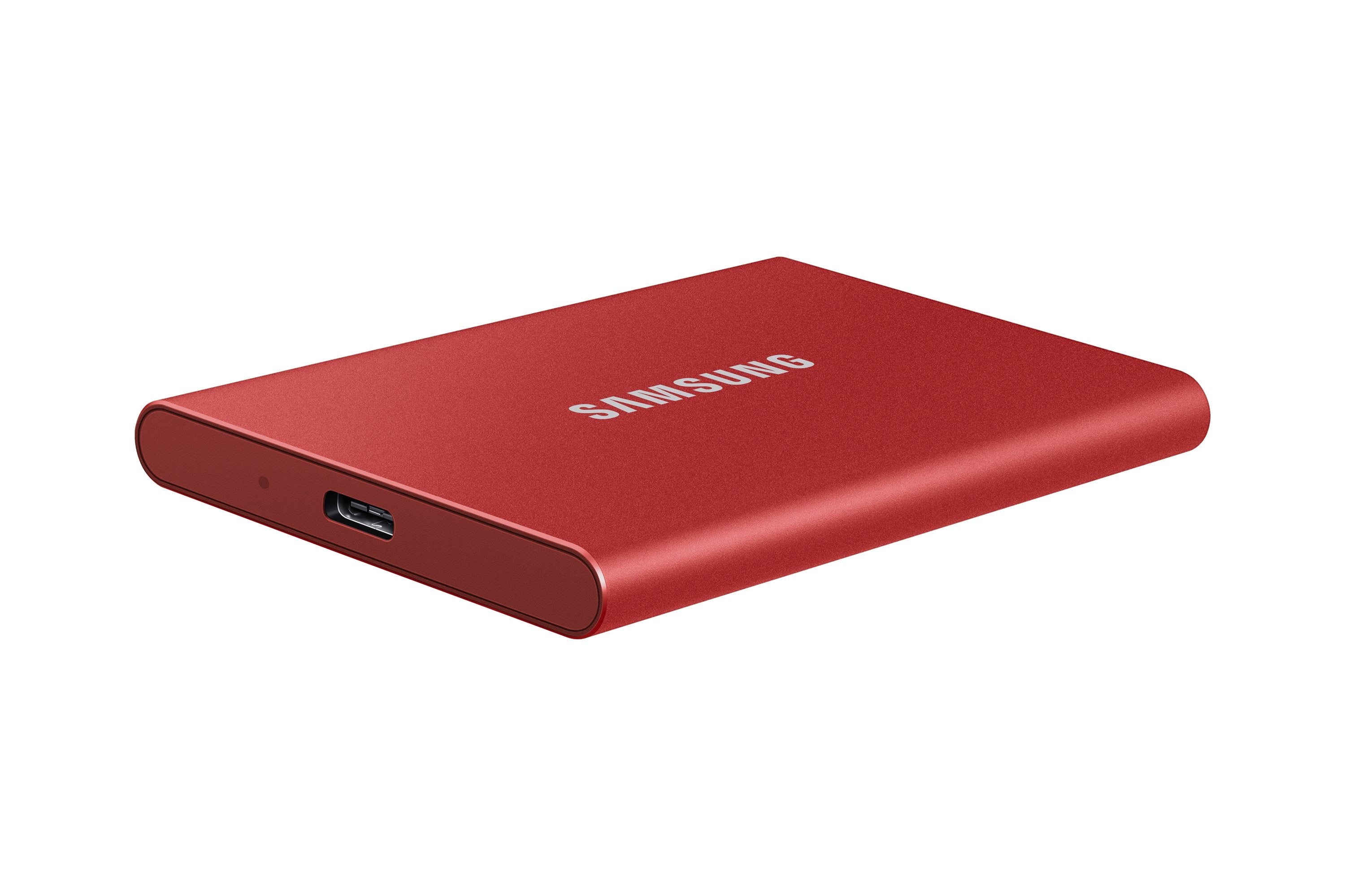 Disco Externo Ssd Samsung 500gb Portable T7 Usb3.2 Gen.2 Mettalic Red Extern Kit
