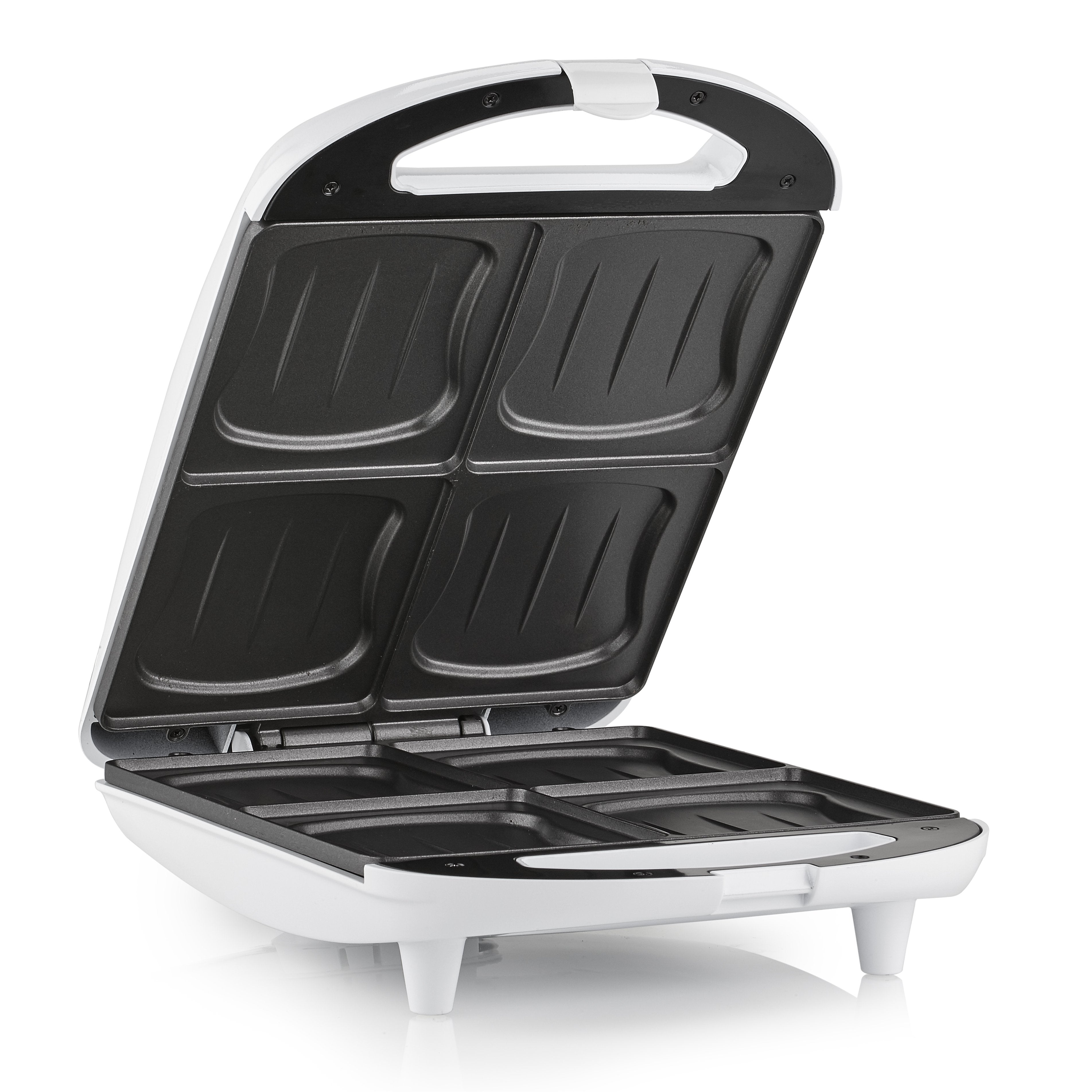 Sandwichera Tristar Sa-3065 4 Platos, Recubrimiento Antiadherente, Pies Antideslizantes, Blanco