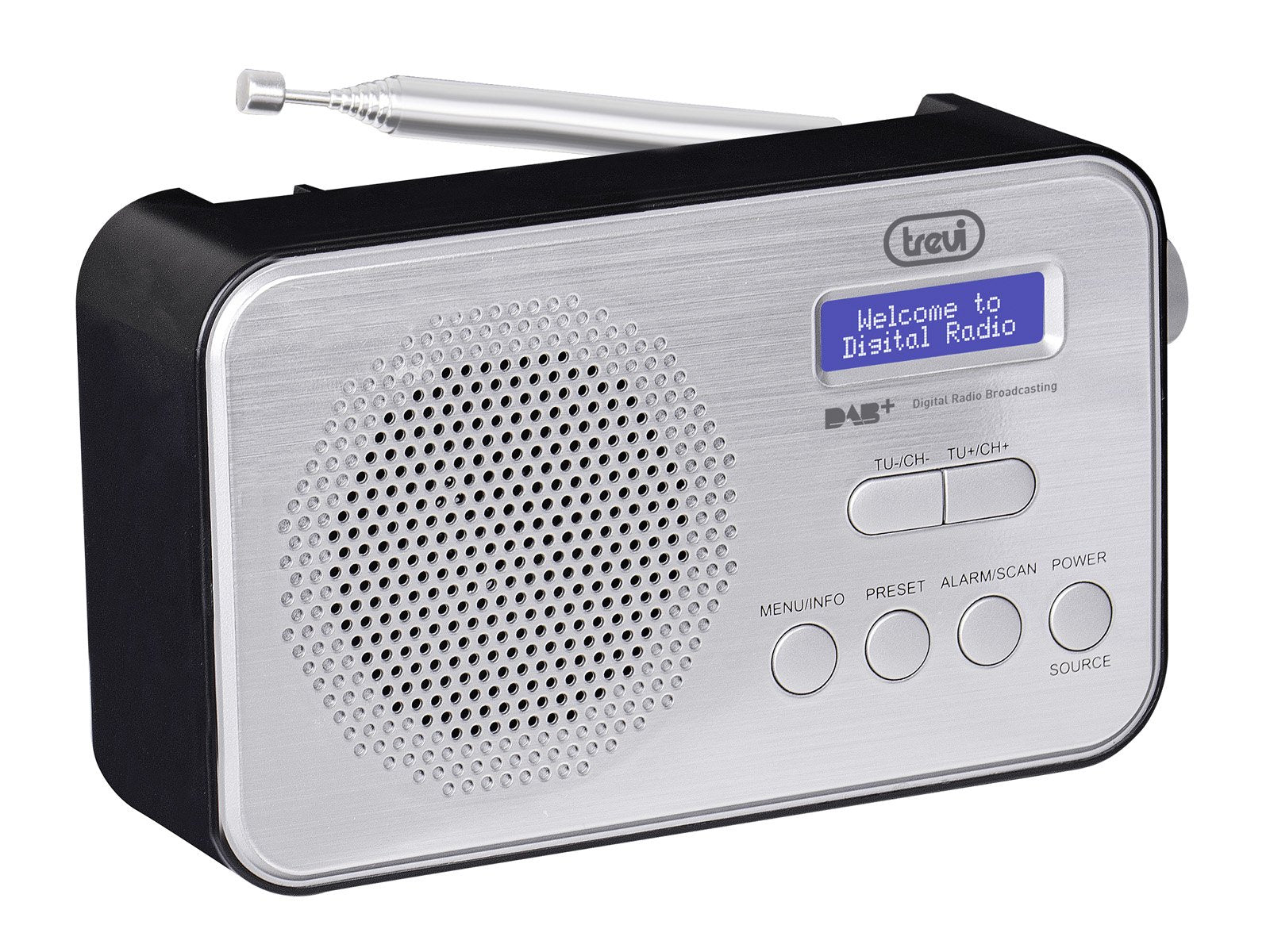 EAN 8011000025414 - Trevi DAB 7F92 R Portátil Digital Negro, Blanco imagen 2