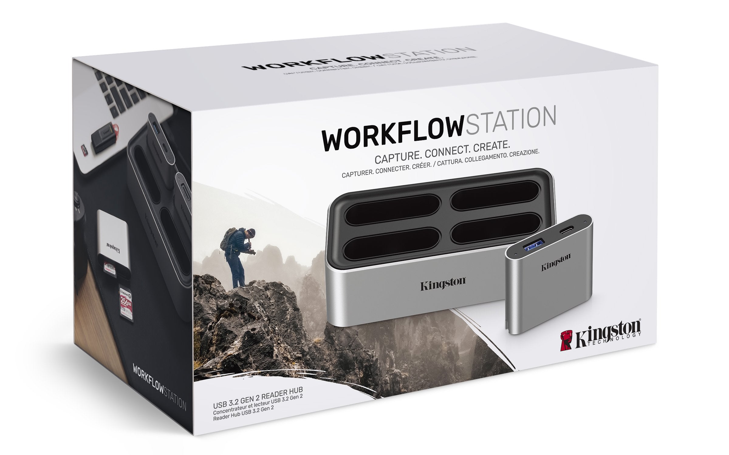 EAN 740617307733 - Kingston Technology Workflow Station USB 3.2 Gen 2 (3.1 Gen 2) Type-C Negro, Plata imagen 5
